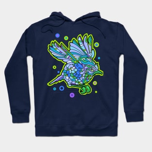 Blue bird flying Hoodie